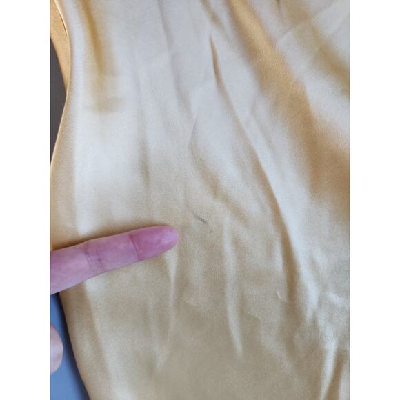 NWD Reformation Ronda Silk Wedding Gown Maxi Dress Size 14 Sunshine #4A458 - Picture 9 of 16